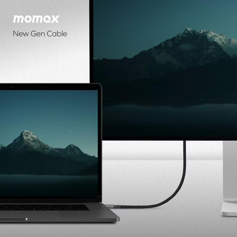 Momax Elite 240W USB-C USB 4 40Gbps.cable 1m | Black Momax Elite 240W USB-C USB 4 40Gbps.cable 1m | Black